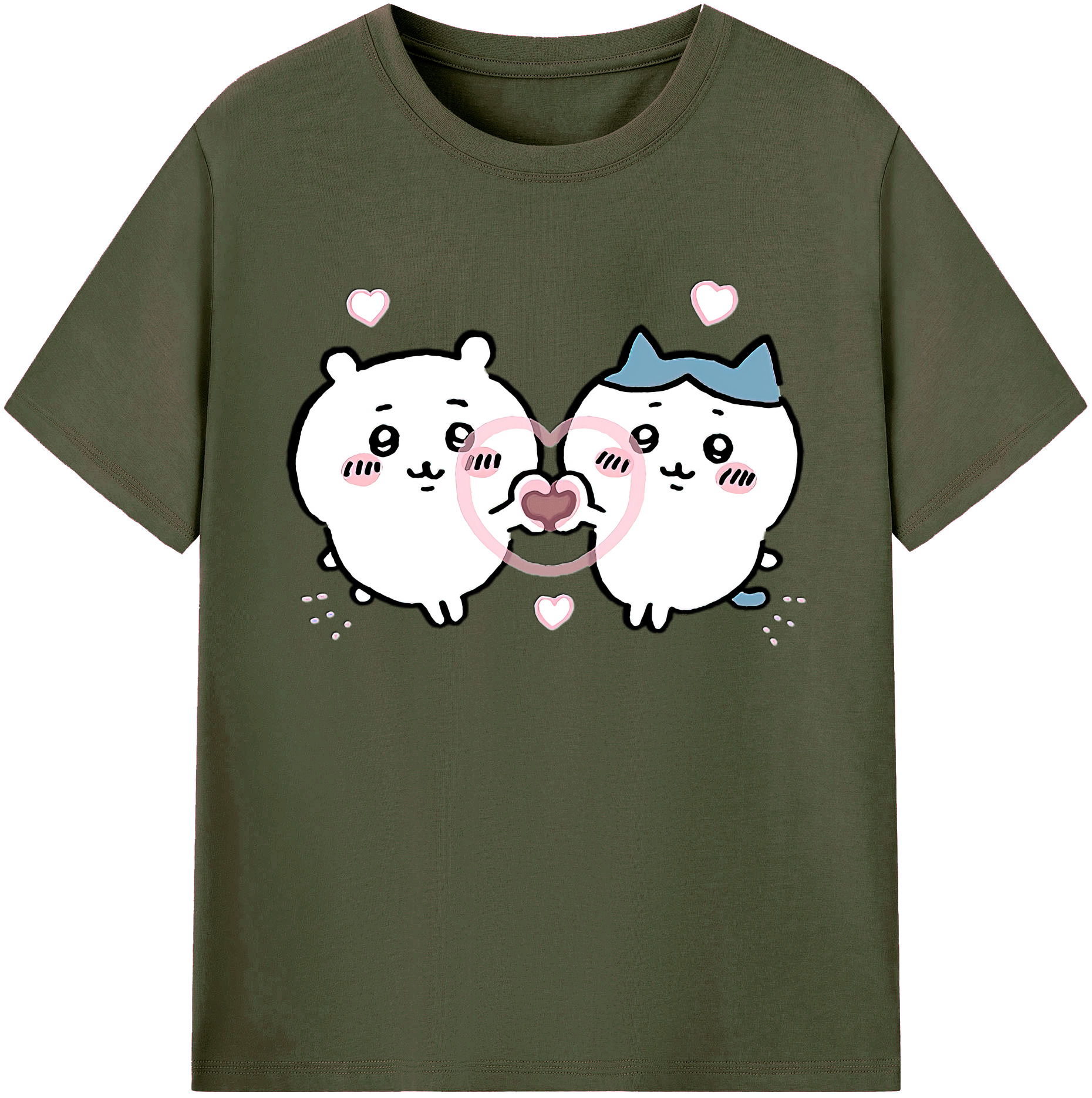 （画像用） ちいかわ ちいかわ Chii-kawa chiikawa 綿100％ メンズ半袖Tシャツ｜肌触りやわらか＆通気性